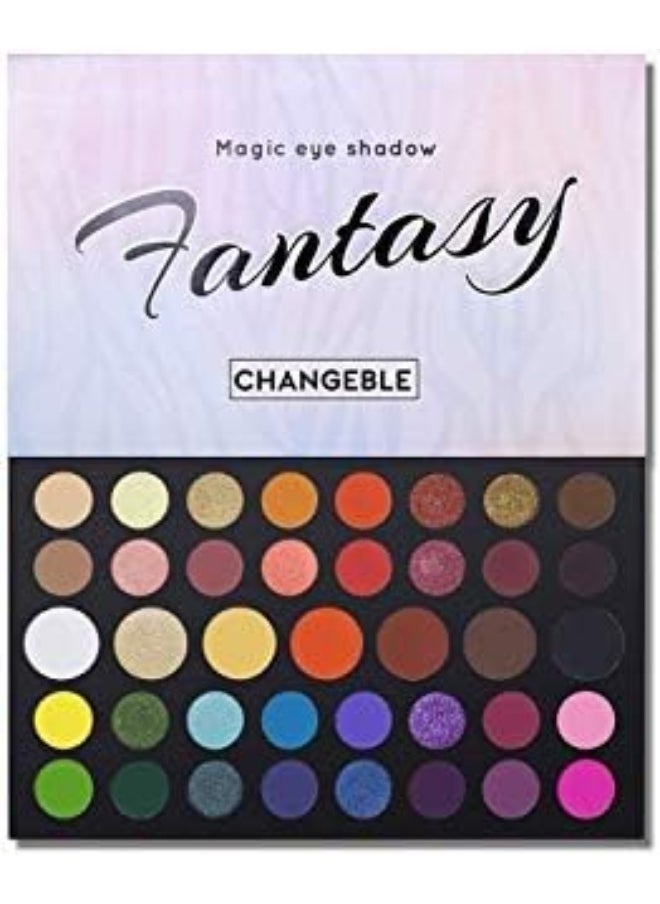 CHARMCODE - 39 Colours High Pigmented Shimmer Matte Eyeshadow Makeup Palette Full Spectrum Artist Glitter Metallic Waterproof Creamy Blendable Eye Shadow Cosmetics 
