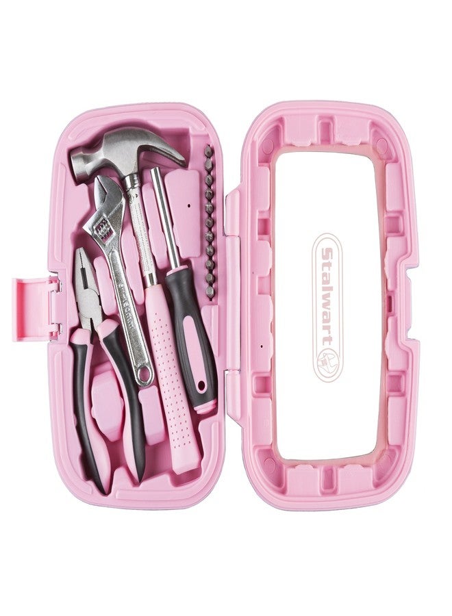 Stalwart 15-Piece Household Hand Tool Set with Carry Case – Tool Kit with Screwdrivers, Pliers, and Wrenches – Great for Home or Car (Pink) - Image 5