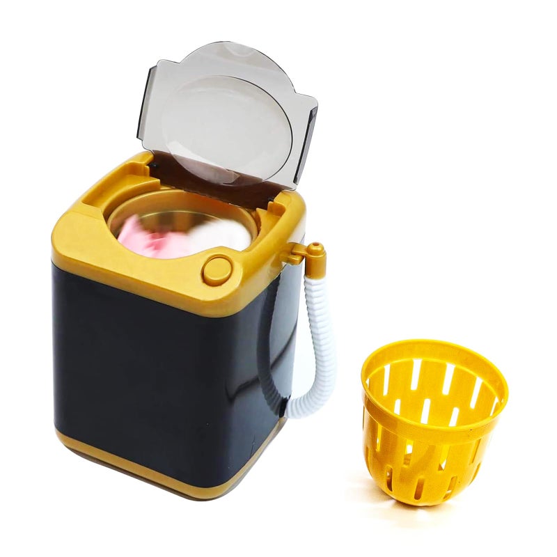 AUEAR, Makeup Brush Sponge Washing Machine Cleaner Device Plastic Automatic Cleaning (Black, Comes with Bucket) - Image 1