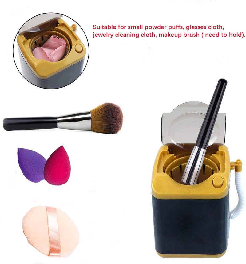 AUEAR, Makeup Brush Sponge Washing Machine Cleaner Device Plastic Automatic Cleaning (Black, Comes with Bucket) - Image 3