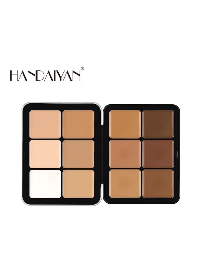 Handaiyan Face Makeup Essentials Set: Sponge + Eyelash Serum + Sunscreen + Creamy Contour Palette + Lipstick Set - Image 2
