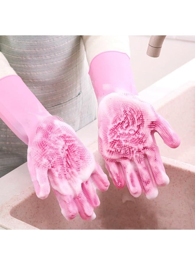Multi-purpose silicone cleaning gloves for kitchens, bathrooms, and more - Image 1