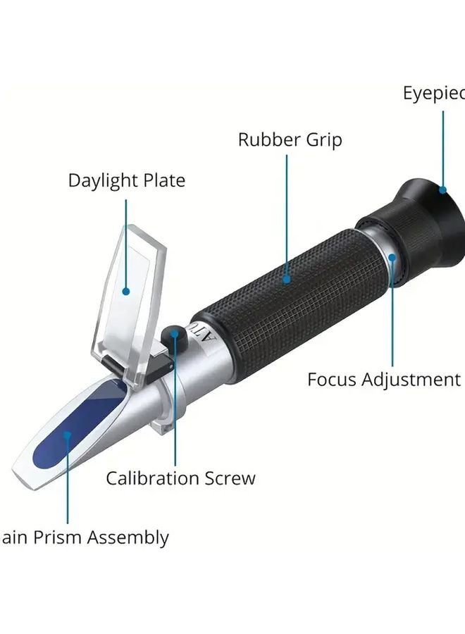 Salinity Refractometer 0 100 PPT ATC Function Salt Density Meter for Seawater Pools - Image 4