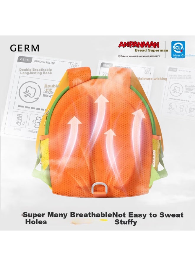 Germ Breadman Kids Backpack Kindergarten School Bag Ultra-light Large Capacity Travel Cute Bag Gift Orange Soda - Image 4