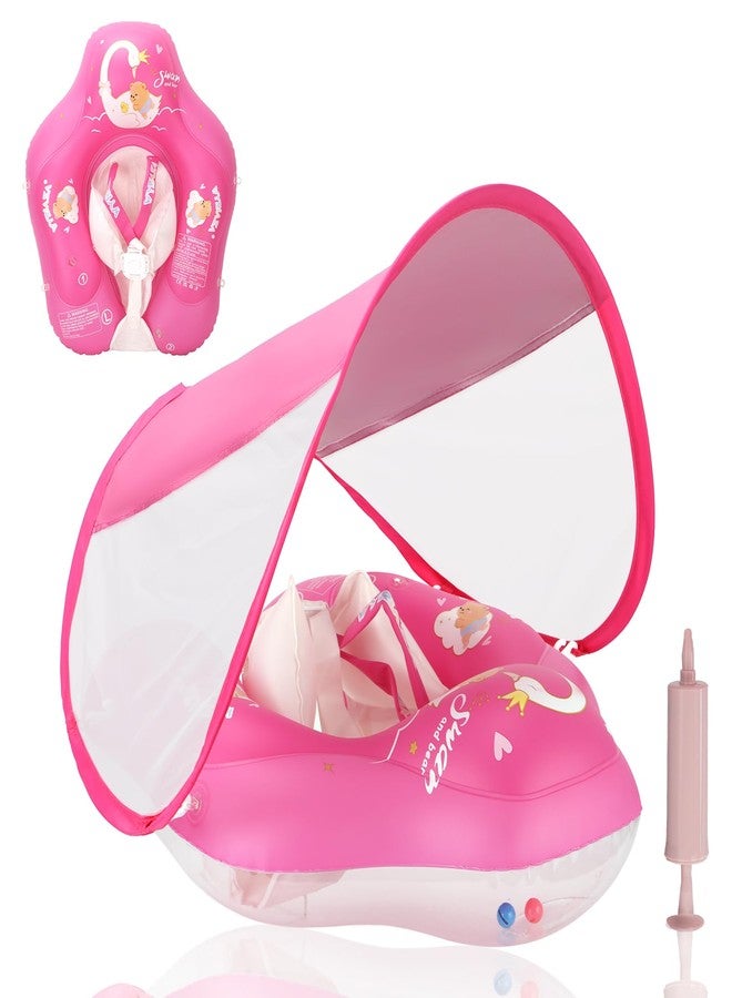 LOOWARTS Baby Float with Canopy,Infant Pool Float with Safety Seat,Baby Swimming Float & Swim Float & Water Float UPF50+ UV Protection for Toddler from 3 to 36 Months (S:3-12 Month) - Image 1