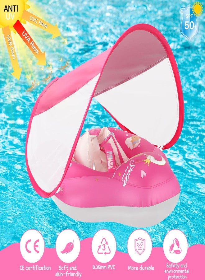 LOOWARTS Baby Float with Canopy,Infant Pool Float with Safety Seat,Baby Swimming Float & Swim Float & Water Float UPF50+ UV Protection for Toddler from 3 to 36 Months (S:3-12 Month) - Image 4