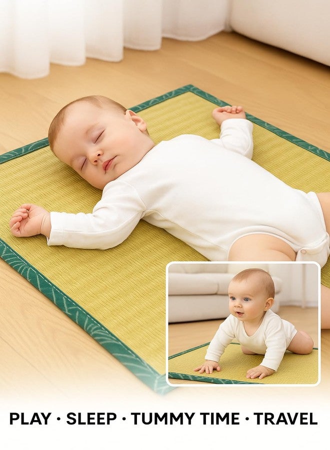 Crazyweaves Baby Grass Play Mat - 33x33 Inch | 100% Natural River Grass, Foldable & Washable Mat for Infants | Eco-Friendly Floor Mat for Baby Head Bone Development - Image 2
