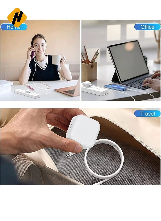 20W PD Type C Power Block Wall Charger Plug Adapter with 1M USB-C to Lightning Cable Compatible with iPhone 14/13/11/X/XS/iPad