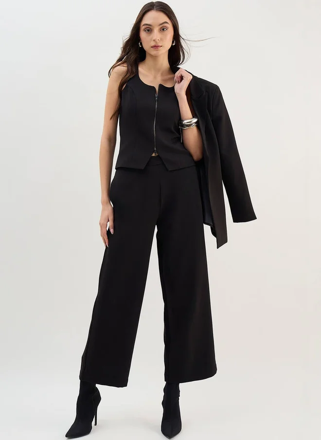 Salt Attire SALT ATTIRE Women's Black Flared Trousers
