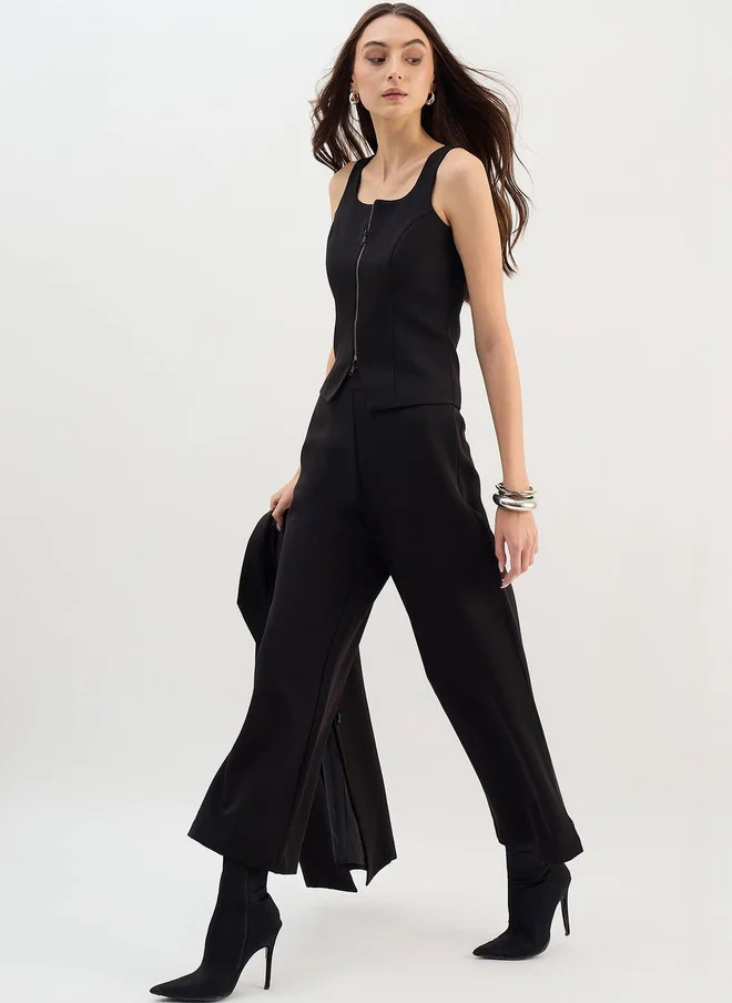 Salt Attire SALT ATTIRE Women's Black Flared Trousers