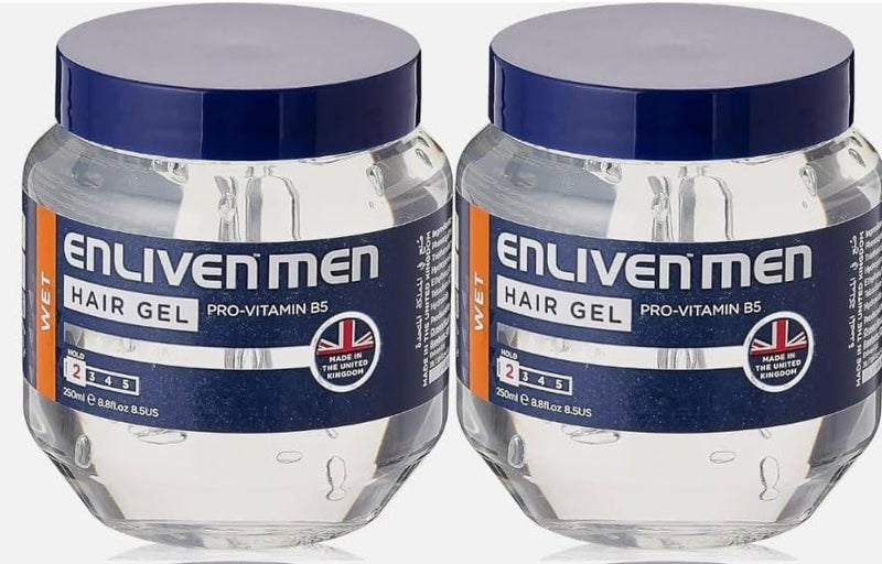 Enliven Wet Look Clear Hair Gel 250 ml Pack of 2