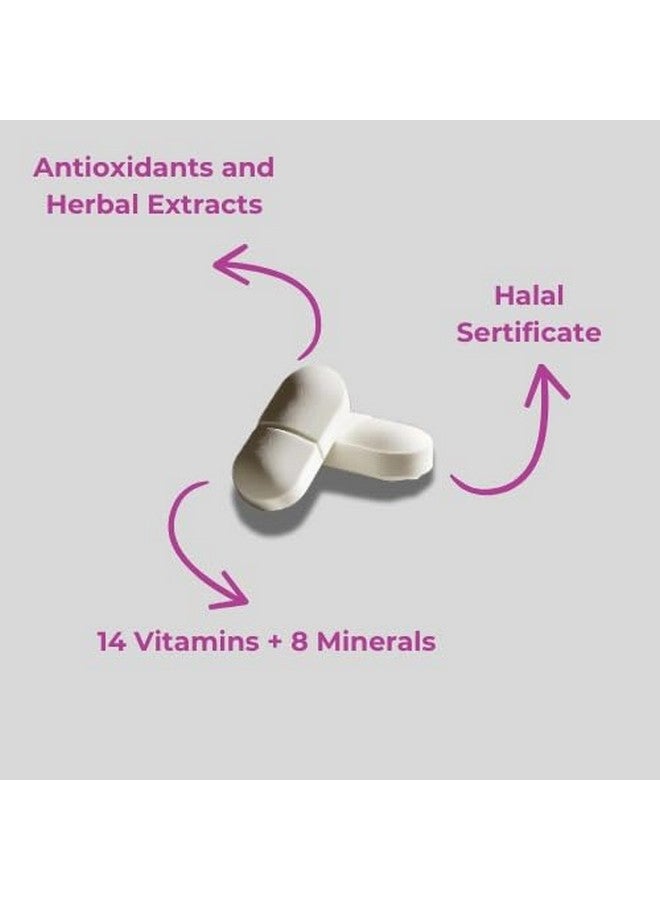 NUTRAXIN Women's Multivitamin Mineral Complex Complete Daily Supportwith 14 Vitamins 10 Minerals Energy Immunity Bone Health Non GMO Gluten Free 60 Tablets - Image 3