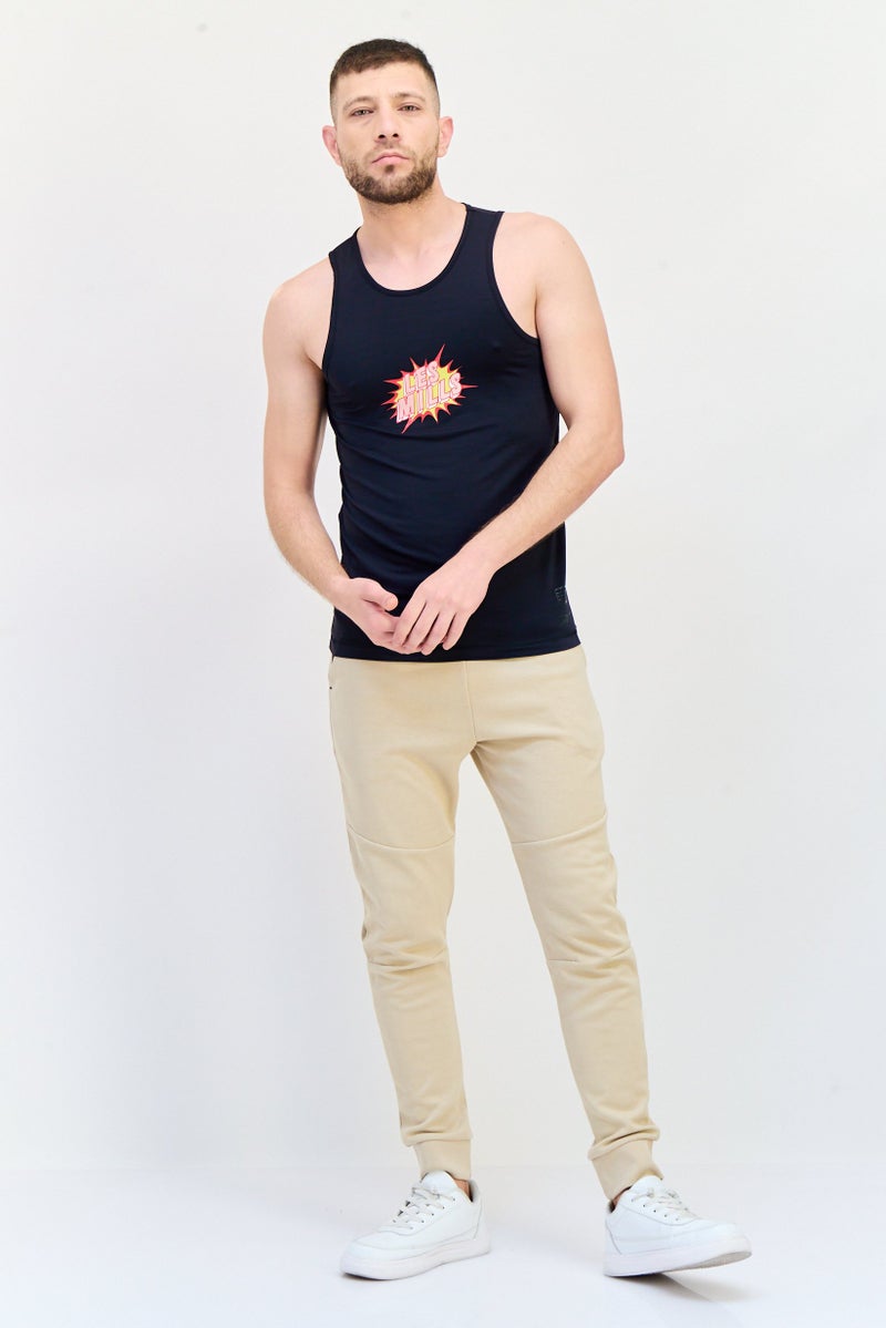 Reebok Men Sportswear Fit Sleeveless Running Vest, Black - Image 4