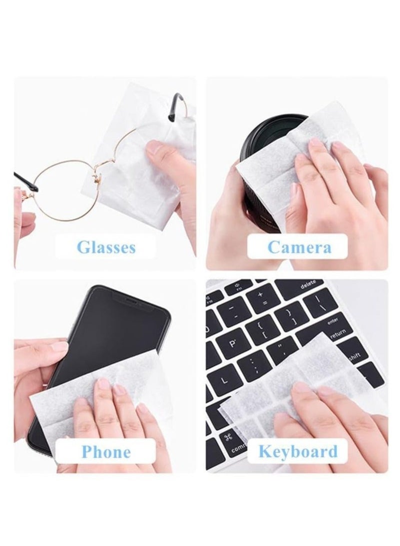 كابتن تيك 100 Pack Lens Cleaning Wipes, Glasses Wipes, Pre-Moistened Lens Wipes for Eyeglasses Individually Wrapped, Screen Wipes - Image 2