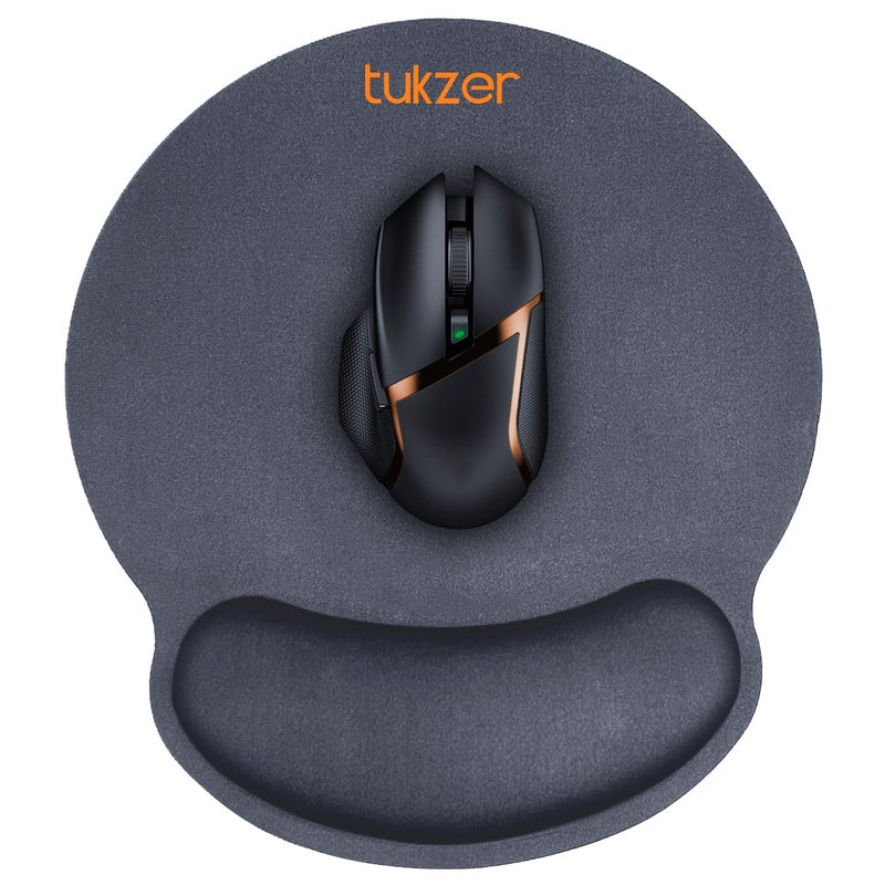 tuKZer Gel Mouse Pad| Memory Foam Cushion Mousepad with Wrist Support, Ergonomic Design| Non-Slip Rubber Base| Suitable for Gaming, Computer, Laptop, Home & Office Non-Slip Rubber Base (Grey) - Image 1
