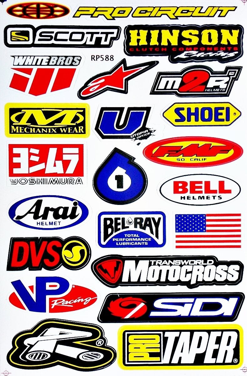 FIEIJ Dirt Bike Motorcycles Supercross Motocross ATV Lot 6 vinyl decals stickers D6015 - Image 3