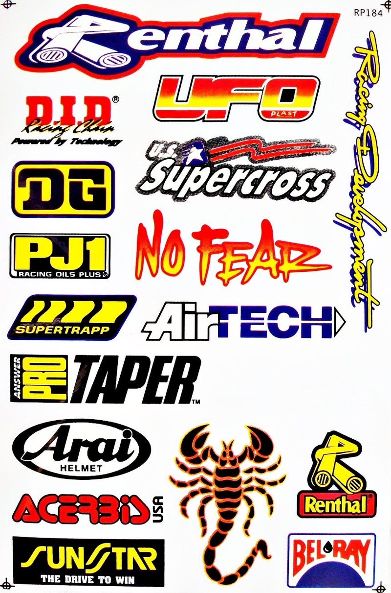 FIEIJ Dirt Bike Motorcycles Supercross Motocross ATV Lot 6 vinyl decals stickers D6015 - Image 4