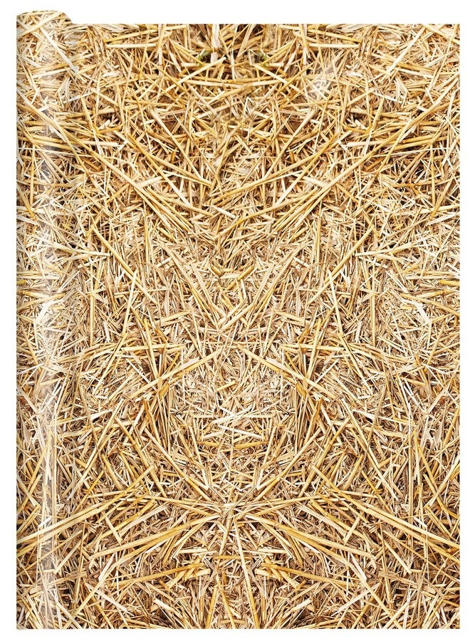 Pineraap Western Cowboy Wrapping Paper Roll - 17Inch x 16.4Ft - Hay Bales Straw Printed Gift Wrap Paper, Decorative Gift Packing Supplies for Wild West Country Farm Birthday Party Crafts Decorations - Image 1