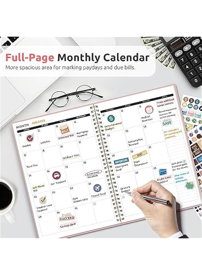 Arabest Budget Planner - Monthly Budget Book with Expense Tracker Notebook, Undated Bill Organizer & Finance Planner to Take Control of Your Money, 2025-2026 Account Book to Manage Your Finances-Pink - Image 2