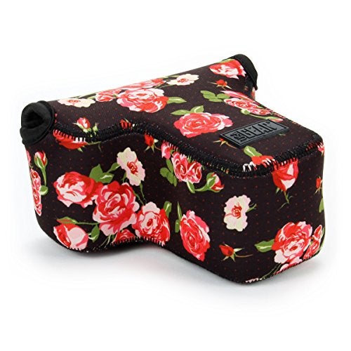 USA Gear Mirrorless Camera Sleeve - Neoprene Protection, Belt Loop, Accessory Pocket - Fits up to 6.25 x 3 x 6.5 in - Compatible with Canon Sony Nikon Fujifilm (Floral) - Image 2