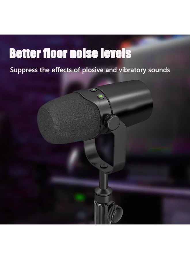 ميكروفون ديناميكي احترافي ZFSZ ثنائي الوضع XLR/USB للاستوديو والبودكاست والألعاب والبث المباشر - Image 5