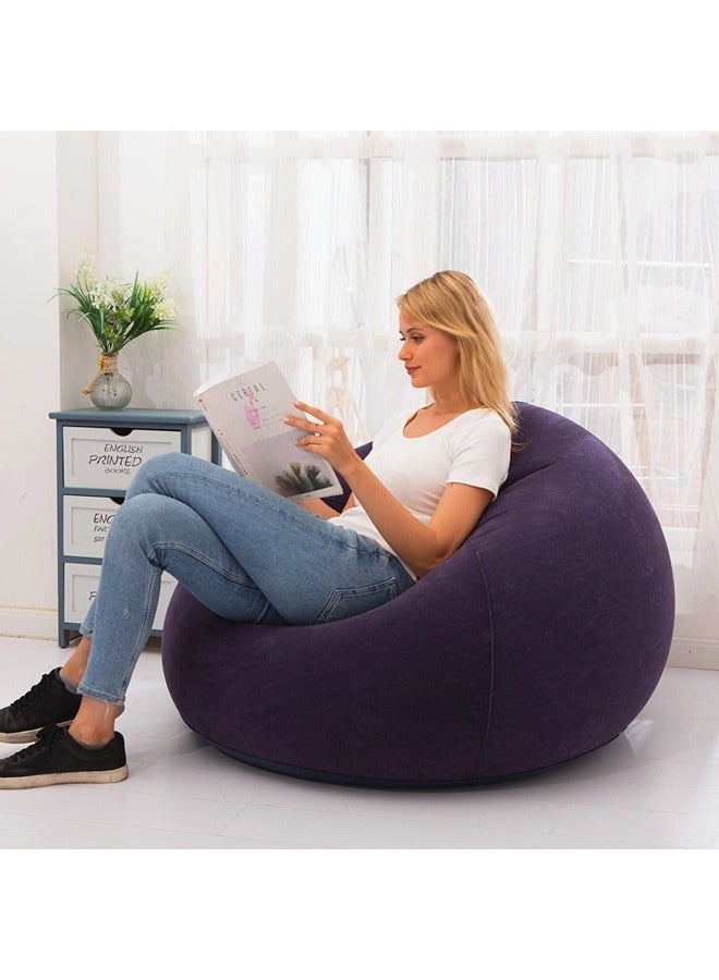 TNGames Blue Instagrammable Inflatable Sofa Set (103x60cm) | Velvet Non-Slip Surface & Quick Inflate/Deflate | Must-Have for Camping/Movie Nights | Includes Free Foot Pump | Thickened, Durable & Tear-Resistant - Image 3