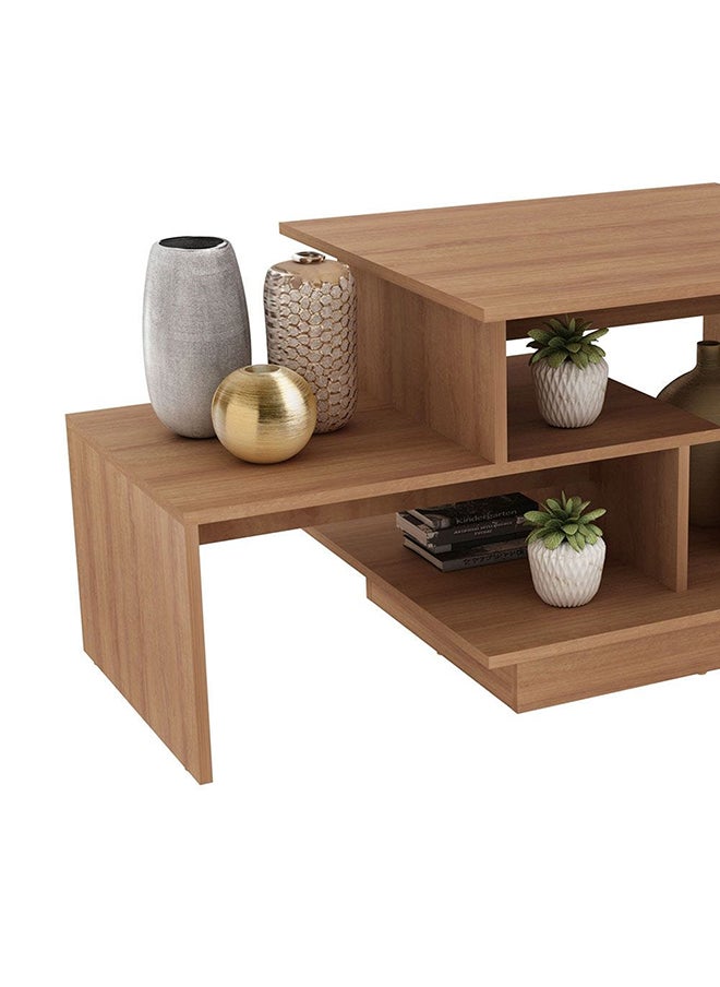 DANUBE HOME Vior Coffee Table Multifunctional Living Room Table Space Saving Center Table Modern Design Furniture For Home L 100x60x52 Cm Brown  - Image 4