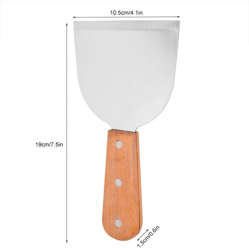 Ramkuwar Stainless Steel Pizza Paddle & Ice Cream Spatula Food Grade Pizza Crust Turner, Chocolate Melting Kitchen Utensil (Pack of 1) - Image 2