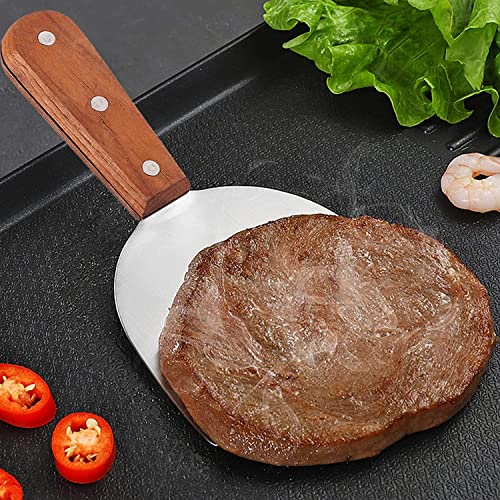 Ramkuwar Stainless Steel Pizza Paddle & Ice Cream Spatula Food Grade Pizza Crust Turner, Chocolate Melting Kitchen Utensil (Pack of 1) - Image 5