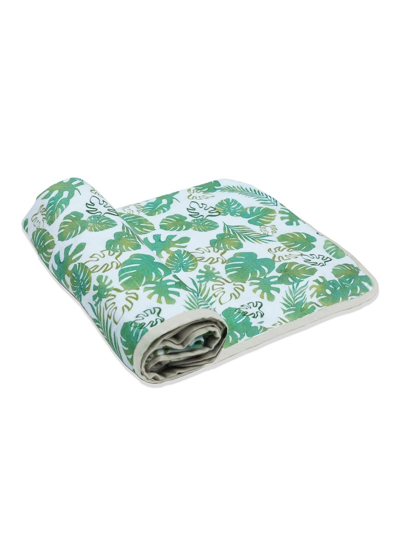 Masilo Masilo Bamboo Muslin Modern Newborn Baby Blanket, Pack of 1 Unisex -Tropical Green  - Image 2
