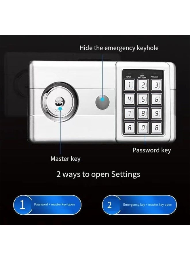 TAPIT Safe Box Home Fireproof Waterproof Large Anti-theft Fireproof Safe Box with Programmable Keypad Spare Keys Removable Shelf Digital Security Safesfor Home Money Valuables Documents 80x31x38cm - Image 5