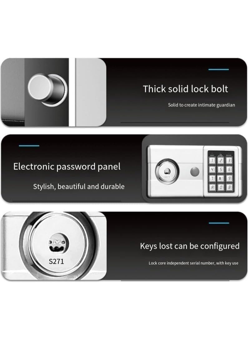 TAPIT Safe Box Home Fireproof Waterproof Large Anti-theft Fireproof Safe Box with Programmable Keypad Spare Keys Removable Shelf Digital Security Safesfor Home Money Valuables Documents 80x31x38cm - Image 3