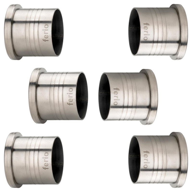 Ferio Curtain Pipe Holder for Curtain Rod End Caps Double Curtain Rod Holders Wall to Wall Brackets Curtain Brackets Full Set for Window Curtain and Door Curtain Holders (Pack of 6,Stainless Steel) - Image 4