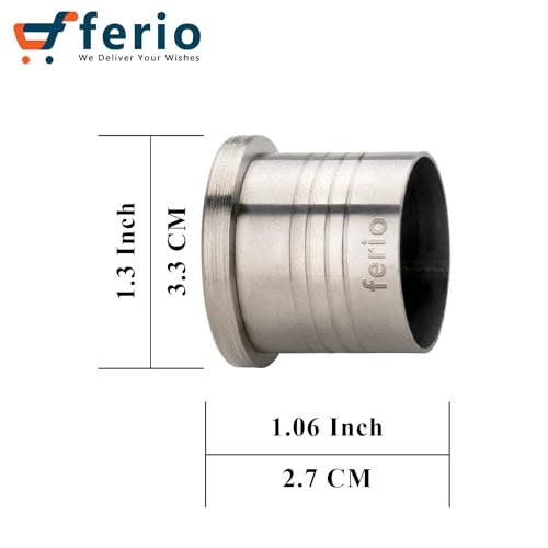 Ferio Curtain Pipe Holder for Curtain Rod End Caps Double Curtain Rod Holders Wall to Wall Brackets Curtain Brackets Full Set for Window Curtain and Door Curtain Holders (Pack of 6,Stainless Steel) - Image 2