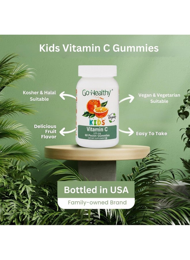 Go Healthy Natural Go Healthy Vitamin C Gummies for Kids - Toddler & Children's Vitamin Gummy Supplement, Growth & Immune Support - Kosher, Halal, Non-GMO, Gluten-Free, Delicious Orange Flavor - 60 Servings - Image 3