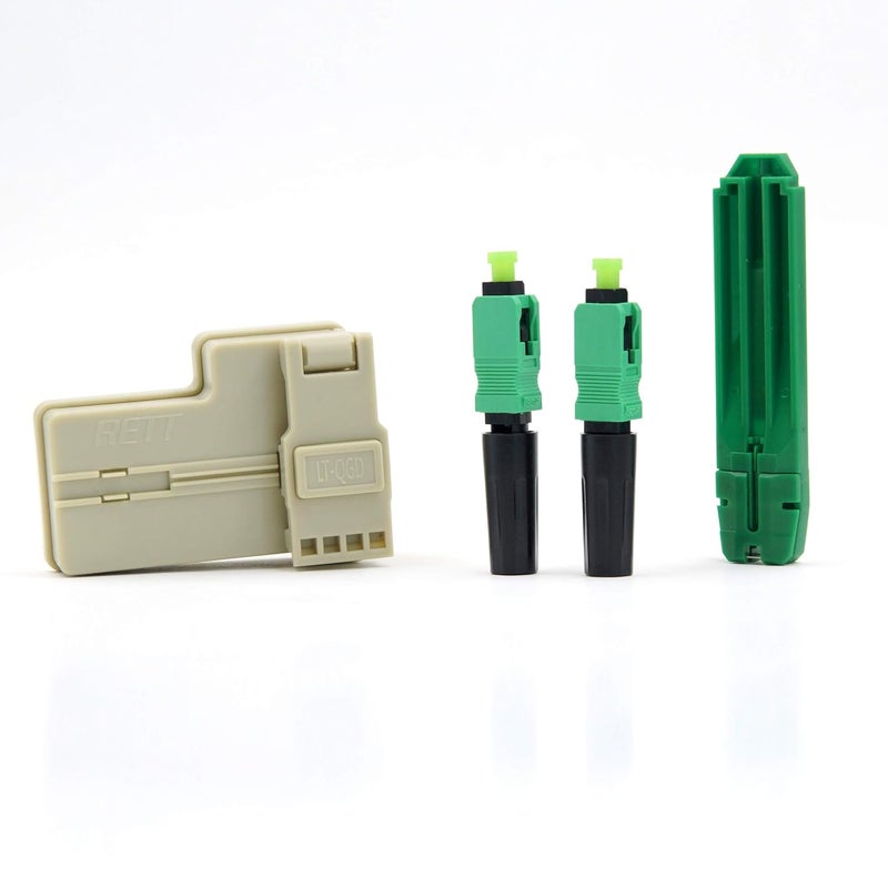 LEITE 20pcs SC APC Fiber Optic Quick Connector with Matched Tools Fiber Reusable Connectors Single Mode SM 9/125 Mechanical Fast Connectors Adapter for FTTH CATV Network Instrument - Image 3