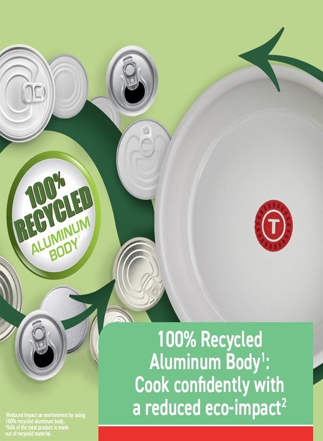 T-fal Recycled Ceramic Nonstick Fry Pan 12 Inch Oven Safe 350F Pots and Pans, Cookware Green - Image 2