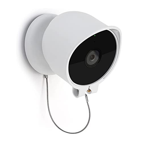OLAIKE Anti-Drop and Anti-Theft Mount for Google Nest Cam Outdoor/Indoor,Battery-2nd Gen, Anti-Glare/Waterproof Nest Camera Mount Cover, Not Affect Nest Cam’s Night Vision(Camera Not Included), White - Image 1