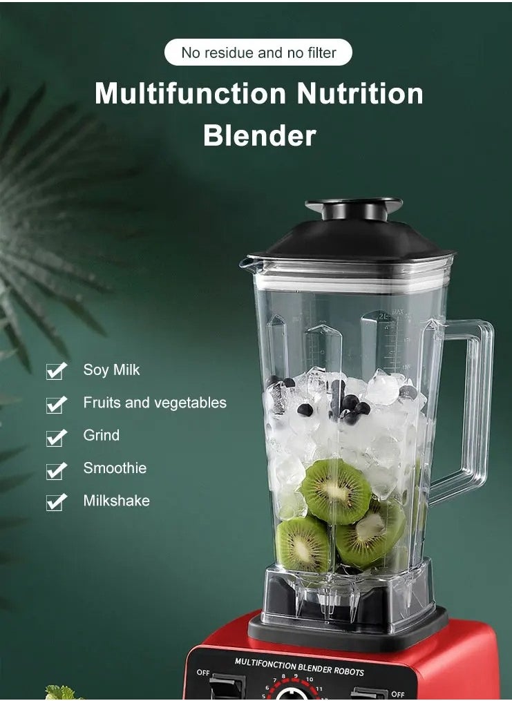 Heavy Duty Blender Mixer Electric High Speed Juicer Food Processor Ice Smoothies Crusher Blander