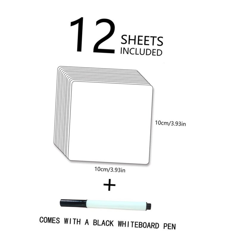 STOBOK Removable Dry Erase Whiteboard Stickers 24pcs for Classroom Home - Image 4