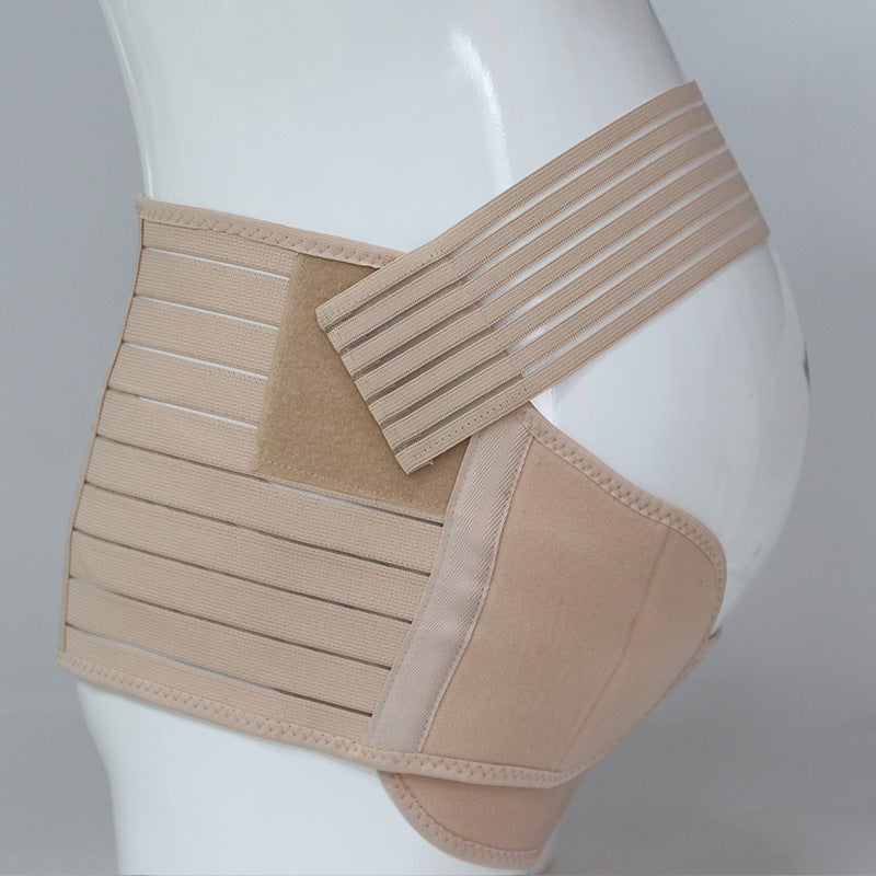 Generic Maternity Support Belt 3-Piece Set Adjustable Apricot 
