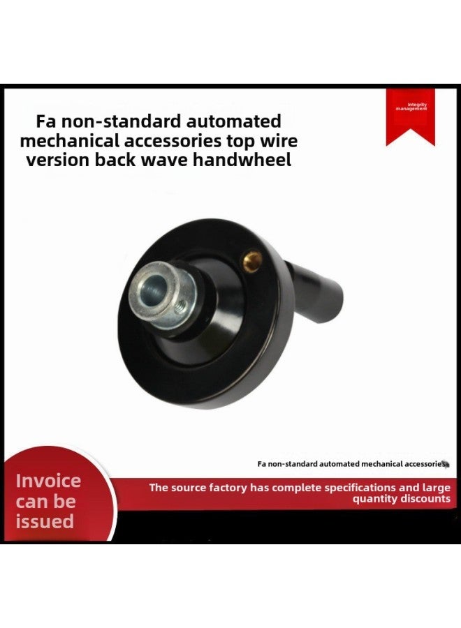 Black Bakelite Top Silk Back Wave Handwheel Rotating Handle Type 63/80/100/125/160/200-Color:Outer Diameter 63*hole 8 Top Wire  - Image 1