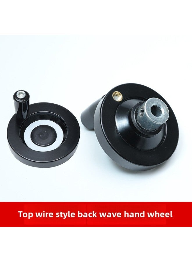 Black Bakelite Top Silk Back Wave Handwheel Rotating Handle Type 63/80/100/125/160/200-Color:Outer Diameter 63*hole 8 Top Wire  - Image 2