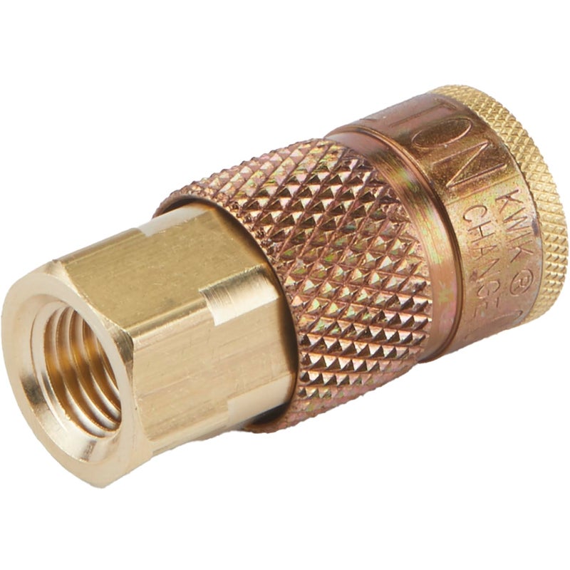 Milton (S-785) 1/4" FNPT Female T-Style Air Compressor Quick Connect Fitting Coupler, Single , Blue - Image 3