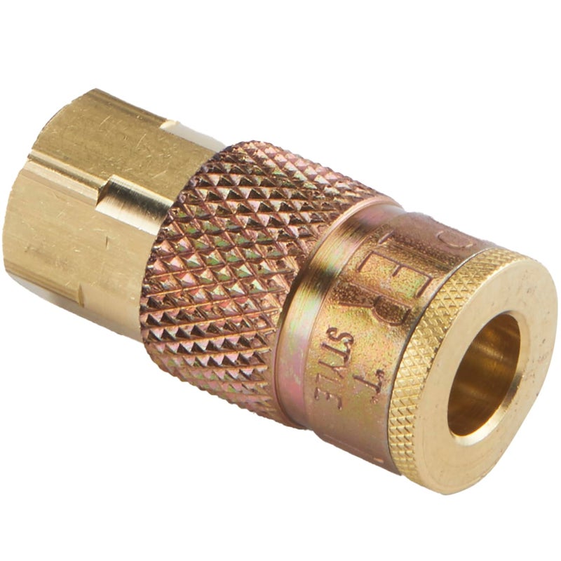 Milton (S-785) 1/4" FNPT Female T-Style Air Compressor Quick Connect Fitting Coupler, Single , Blue - Image 4