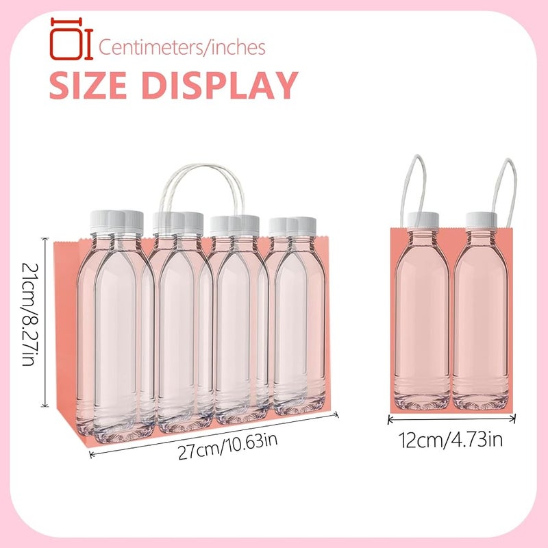 Weifeng 50pcs Paper Bags with Twist Handles, Pink Party Gift Bags - Image 2