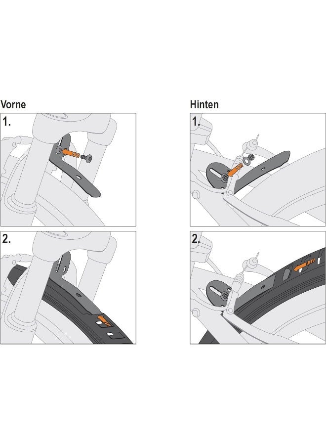 SKS SKS Velo 700C Mudguard Set, Black, 47/55/65 mm  - Image 3