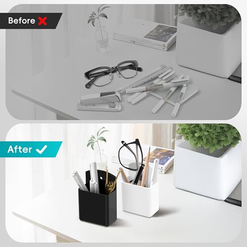 DRQ 2pc Adhesive Remote Control Holder, Wall Mount TV Controller Holder, TV Remote Organizer, Wall Pen Holder Desk Accessories Storage for Home Office School, Black - Image 5