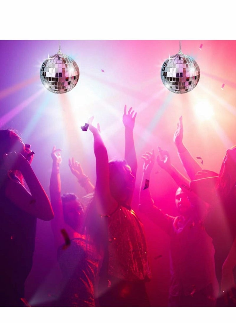 KASTWAVE 6 PCS Silver Bright Disco Ball Decor, Reflective Mirror Balls with Hanging String for Parties, Birthdays, Weddings, Family Party Decoration - Image 4