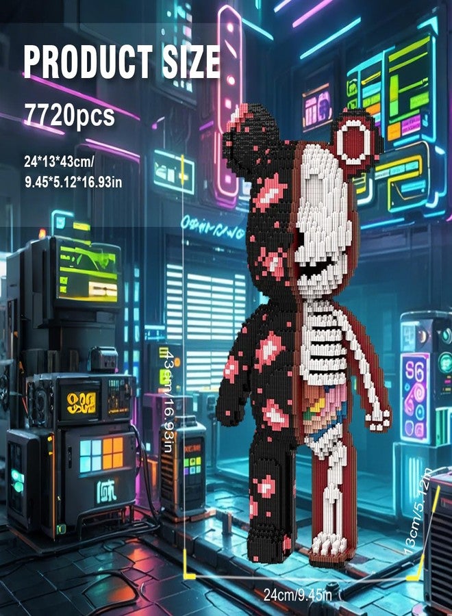 DAHONPA Animal Graffiti Skeleton Bear Micro Building Blocks Set（7220PCS）, Gift for Adults and Kids - Image 2